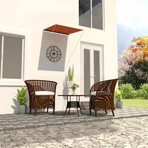 Zložljiva tenda 100x150 cm oranžna in rjava