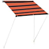 vidaXL sisset&otilde;mmatav varikatus, 150 x 150 cm, oranž ja pruun