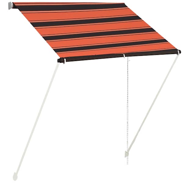 vidaXL sisset&otilde;mmatav varikatus, 150 x 150 cm, oranž ja pruun