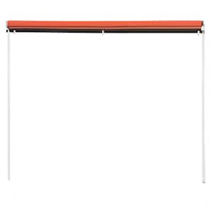 Zatahovací markýza 200 x 150 cm oranžovo-hnědá - obrázek 3
