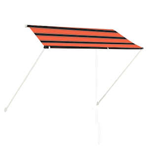 Zatahovací markýza 250 x 150 cm oranžovo-hnědá - obrázek 1