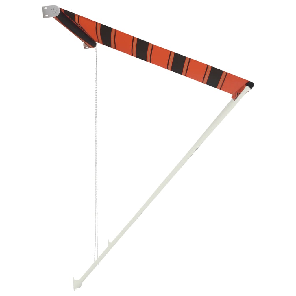 vidaXL Luifel uittrekbaar 400x150 cm oranje en bruin afbeelding