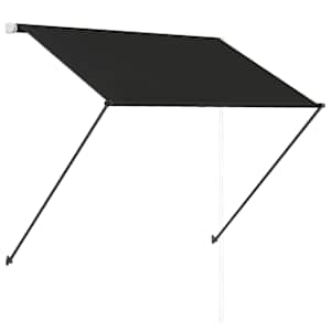 Zatahovací markýza s LED světlem 100 x 150 cm antracitová - obrázek 4
