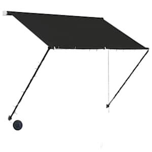 Zatahovací markýza s LED světlem 150 x 150 cm antracitová - obrázek 3