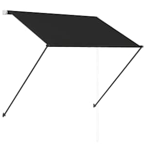 Zatahovací markýza s LED světlem 150 x 150 cm antracitová - obrázek 4