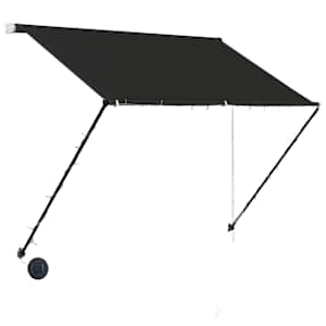 vidaXL Copertină retractabilă cu LED, antracit, 150 x 150 cm