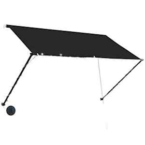 Zatahovací markýza s LED 250 x 150 cm antracitová - obrázek 3