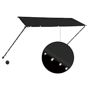 Zatahovací markýza s LED světlem 300 x 150 cm antracitová - obrázek 2