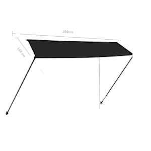 Zatahovací markýza s LED světlem 350 x 150 cm antracitová - obrázek 9