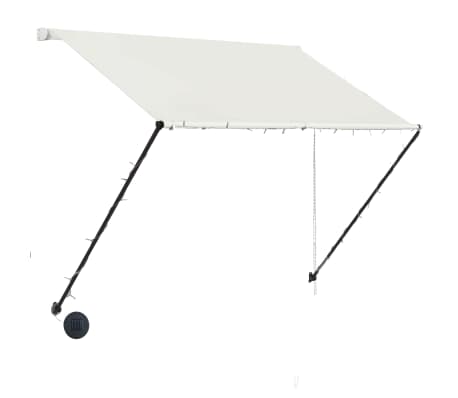 vidaXL Copertină retractabilă cu LED, crem, 200 x 150 cm