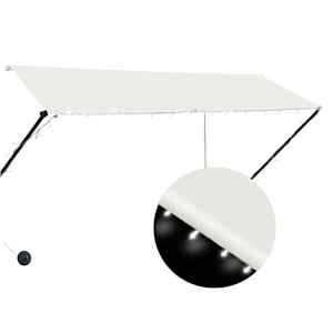 Zatahovací markýza s LED světlem 300 x 150 cm krémová - obrázek 2