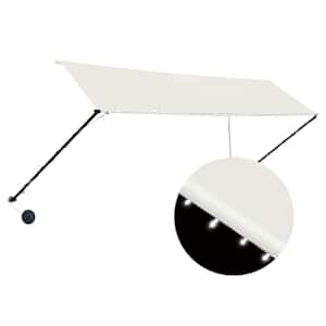 Zatahovací markýza s LED světlem 350 x 150 cm krémová - obrázek 2