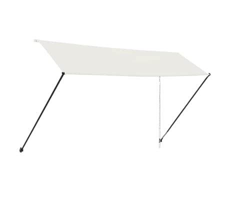 vidaXL izvelkama markīze ar LED, 400x150 cm, krēmkrāsa