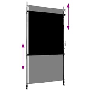 Venkovní roleta 120 x 270 cm antracitová - obrázek 3