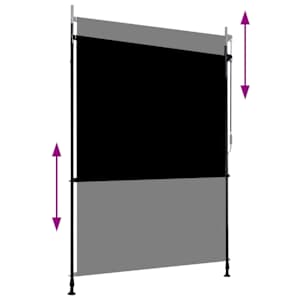 Venkovní roleta 150 x 270 cm antracitová - obrázek 3