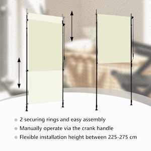 Venkovní roleta 100 x 270 cm krémová - obrázek 9