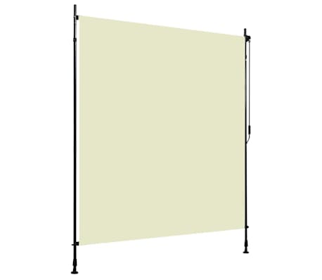 vidaXL Estore de rolo para exterior 200x270 cm creme