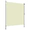 vidaXL Estore de rolo para exterior 200x270 cm creme