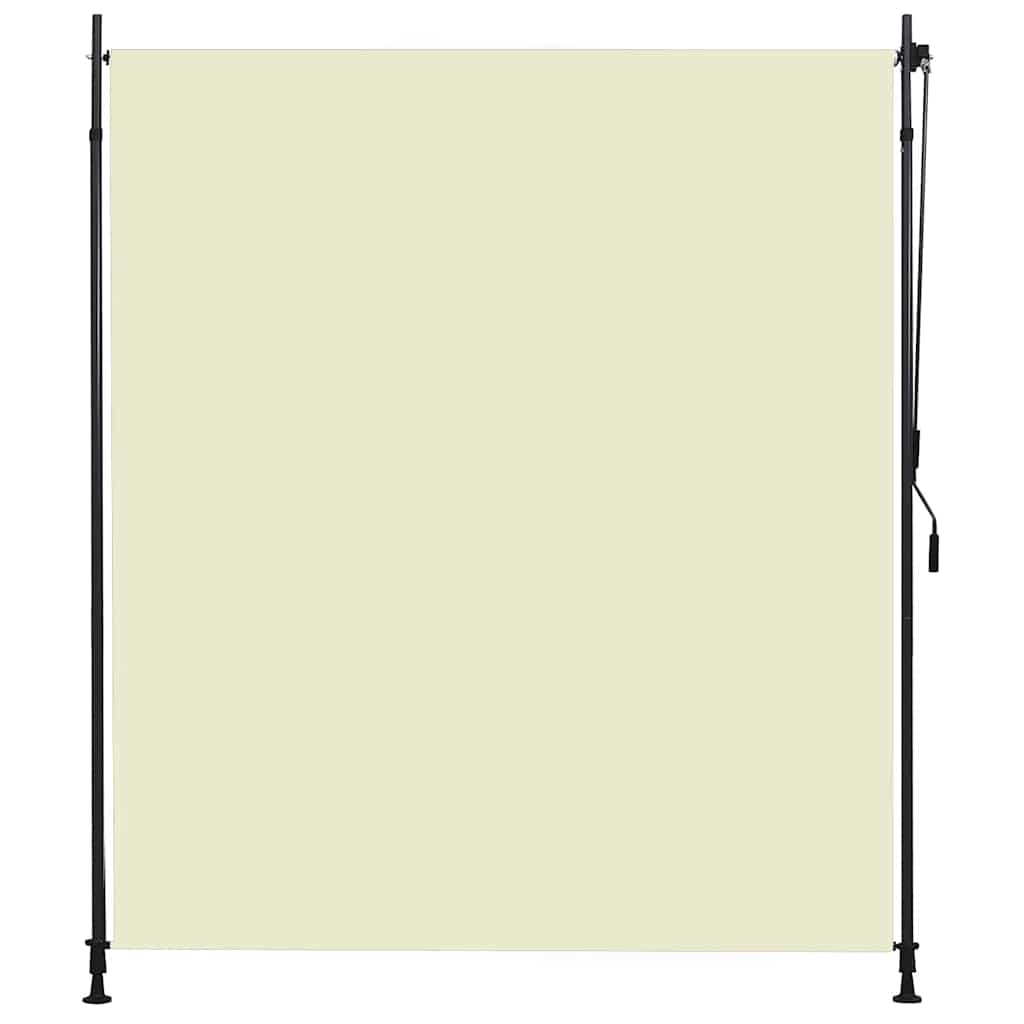 vidaXL Rolgordijn voor buiten 200x270 cm crème afbeelding