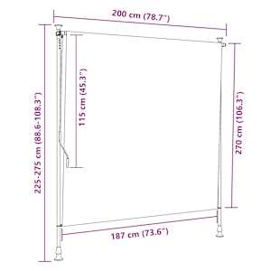 Venkovní roleta 200 x 270 cm krémová - obrázek 7