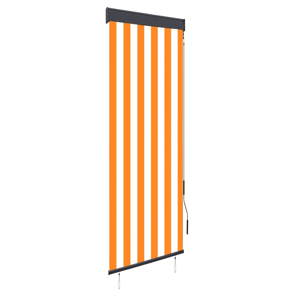 Außenrollo 60 x 250 cm Weiß und Orange