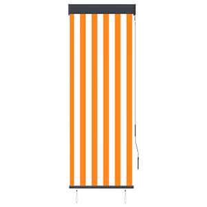 vidaXL 屋外用ローラーブラインド 60x250cm ホワイト＆オレンジ