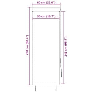 Venkovní roleta 60 x 250 cm antracitová - obrázek 9