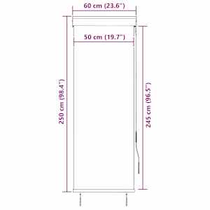 Venkovní roleta 60 x 250 cm krémová - obrázek 9