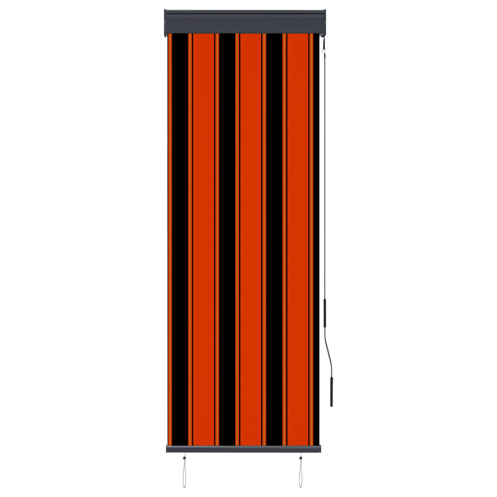 Jaluzea tip rulou de exterior, portocaliu și maro, 60 x 250 cm