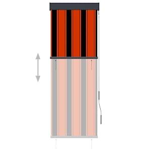 Venkovní roleta 60 x 250 cm oranžovo-hnědá - obrázek 3