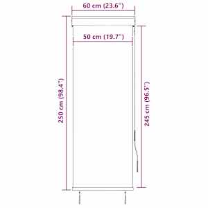 Venkovní roleta 60 x 250 cm oranžovo-hnědá - obrázek 9