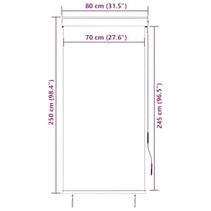 Venkovní roleta 80 x 250 cm modrobílá - obrázek 9