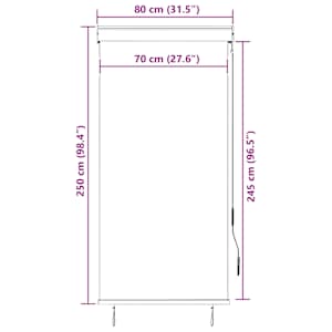 Venkovní roleta 80 x 250 cm antracitová - obrázek 9