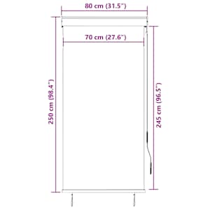 Venkovní roleta 80 x 250 cm krémová - obrázek 9