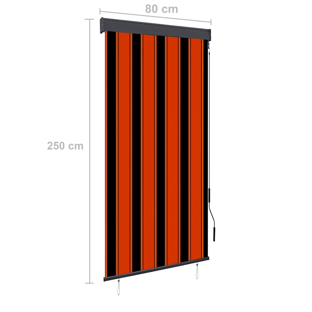 udendørs rullegardin 80x250 cm orange og brun 8 8719883795140 g en hd 8