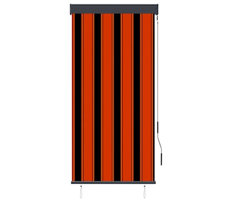 vidaXL Store roulant d'ext&eacute;rieur 80x250 cm Orange et marron
