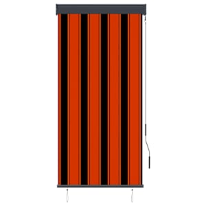 vidaXL Store roulant d'ext&eacute;rieur 80x250 cm Orange et marron