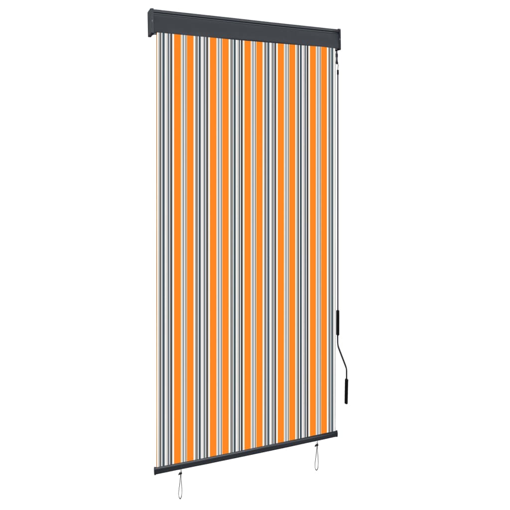 vidaXL Jaluzea tip rulou de exterior, galben și albastru, 100 x 250 cm