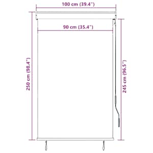 Venkovní roleta 100 x 250 cm bílooranžová - obrázek 10