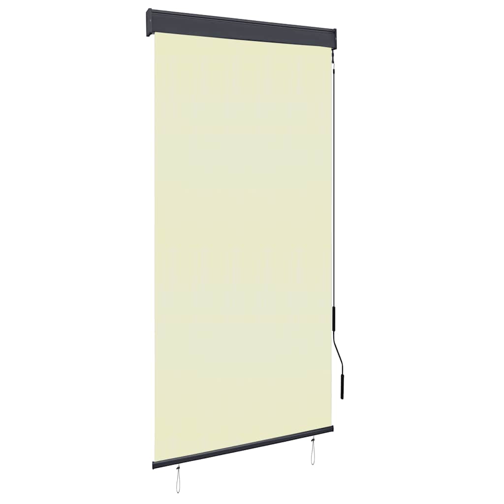 vidaXL Außenrollo 100 x 250 cm Cremeweiß