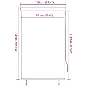 Venkovní roleta 100 x 250 cm krémová - obrázek 9