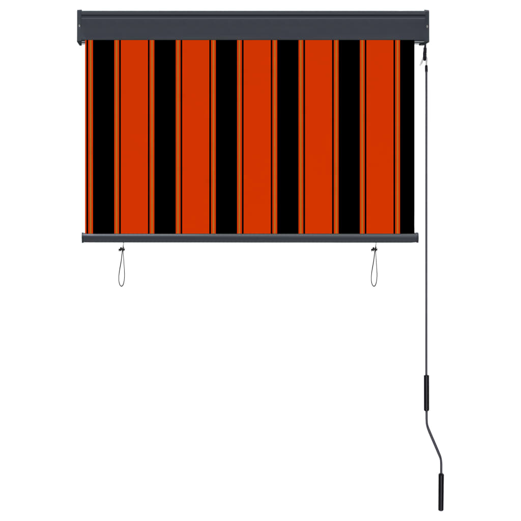 Jaluzea tip rulou de exterior, portocaliu și maro, 100 x 250 cm