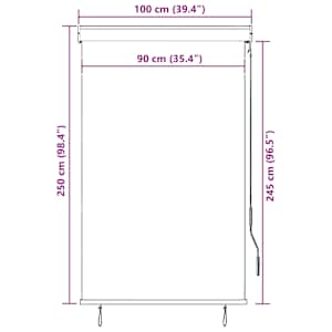 Venkovní roleta 100 x 250 cm oranžovohnědá - obrázek 10