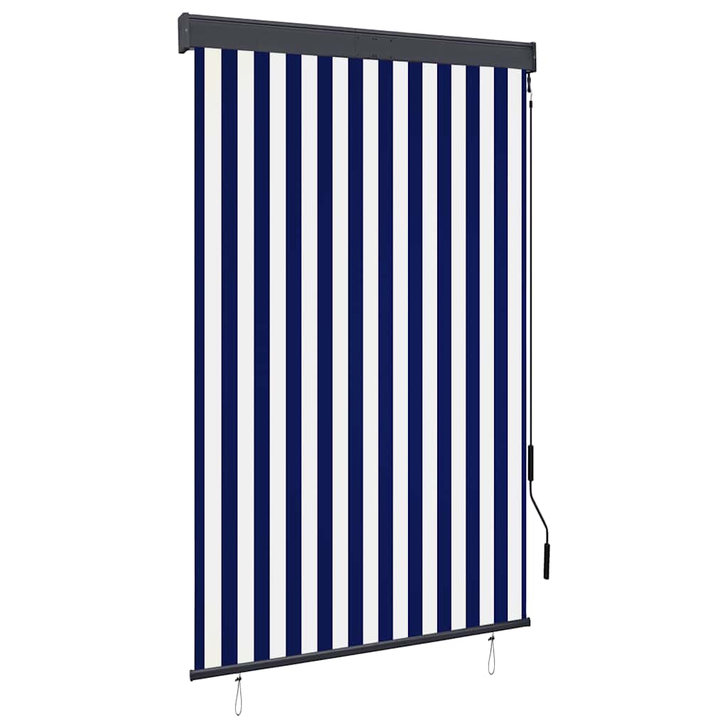 vidaXL Venkovní roleta 120 x 250 cm modrobílá