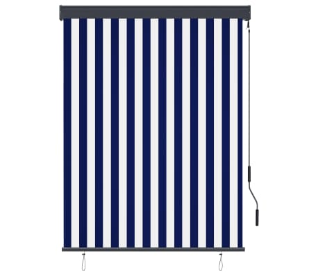 vidaXL Outdoor Roller Blind 120x250 cm Blue and White