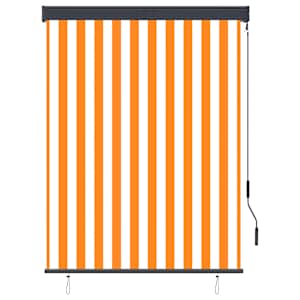 vidaXL Lauko roletas, baltos ir oranžinės spalvų, 120x250cm