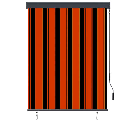 vidaXL āra ruļļu žalūzija, 120x250 cm, brūna un oranža