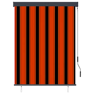 vidaXL 屋外用ローラーブラインド 120x250cm オレンジ＆ブラウン