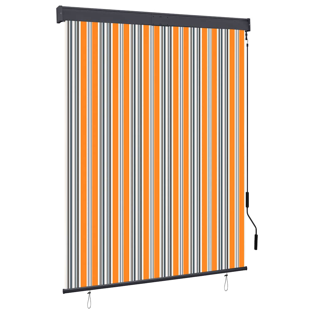 vidaXL Venkovní roleta 140 x 250 cm žlutomodrá