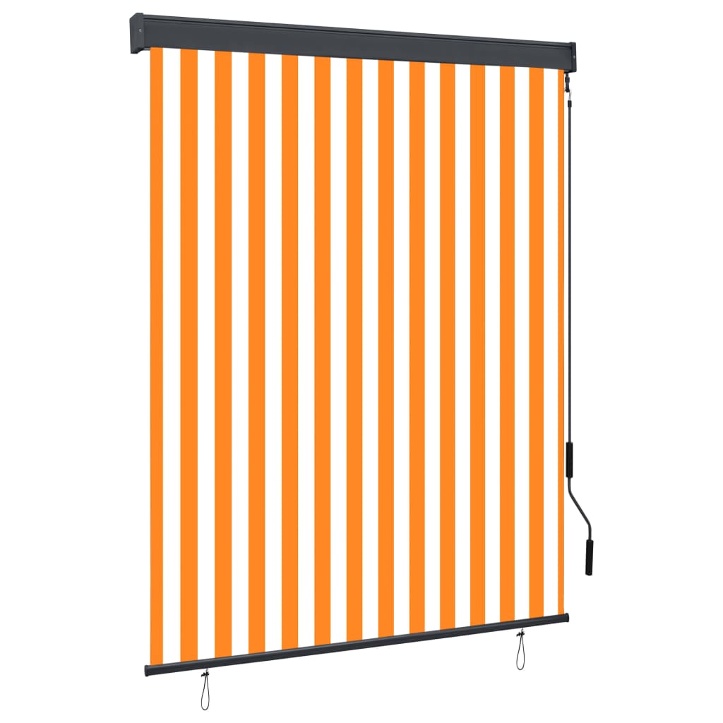 vidaXL Venkovní roleta 140 x 250 cm bílooranžová